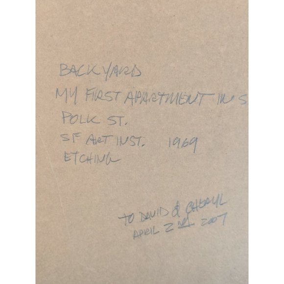 San Francisco Larry Lippold Etching of Polk St House U of I & SF Art Institute - Picture 9 of 9